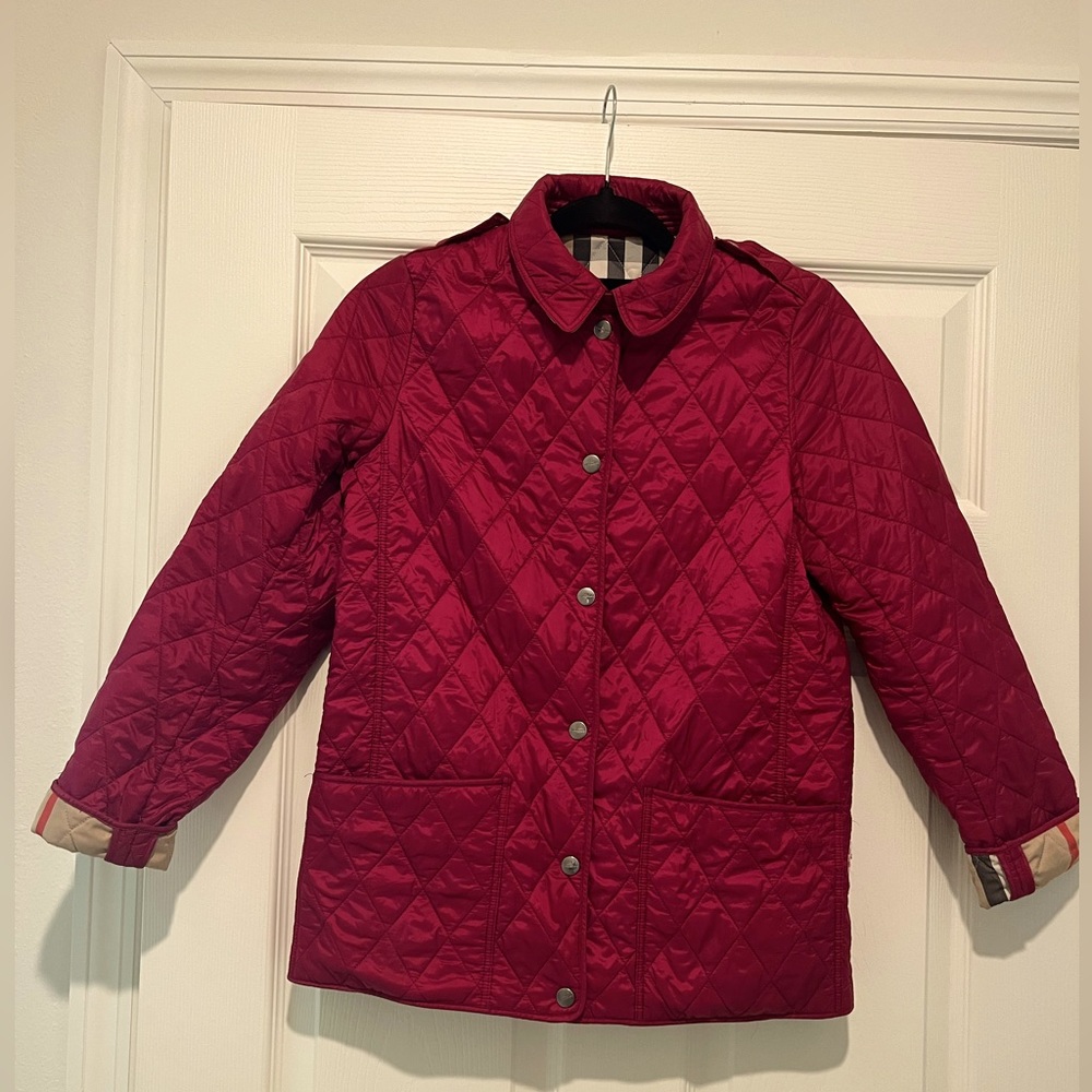 BURBERRY QUILTED JACKET PINK